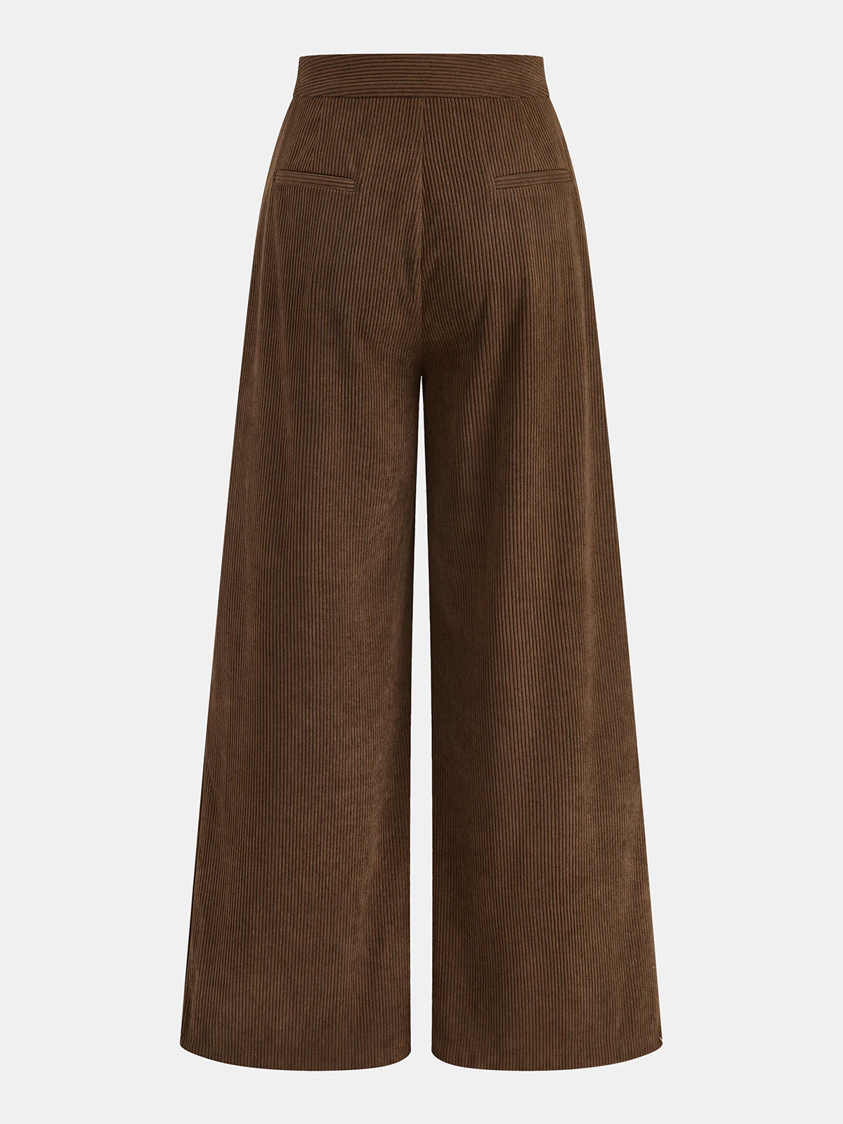 Zipper Detail Corduroy Wide-Leg Pants - Image 2