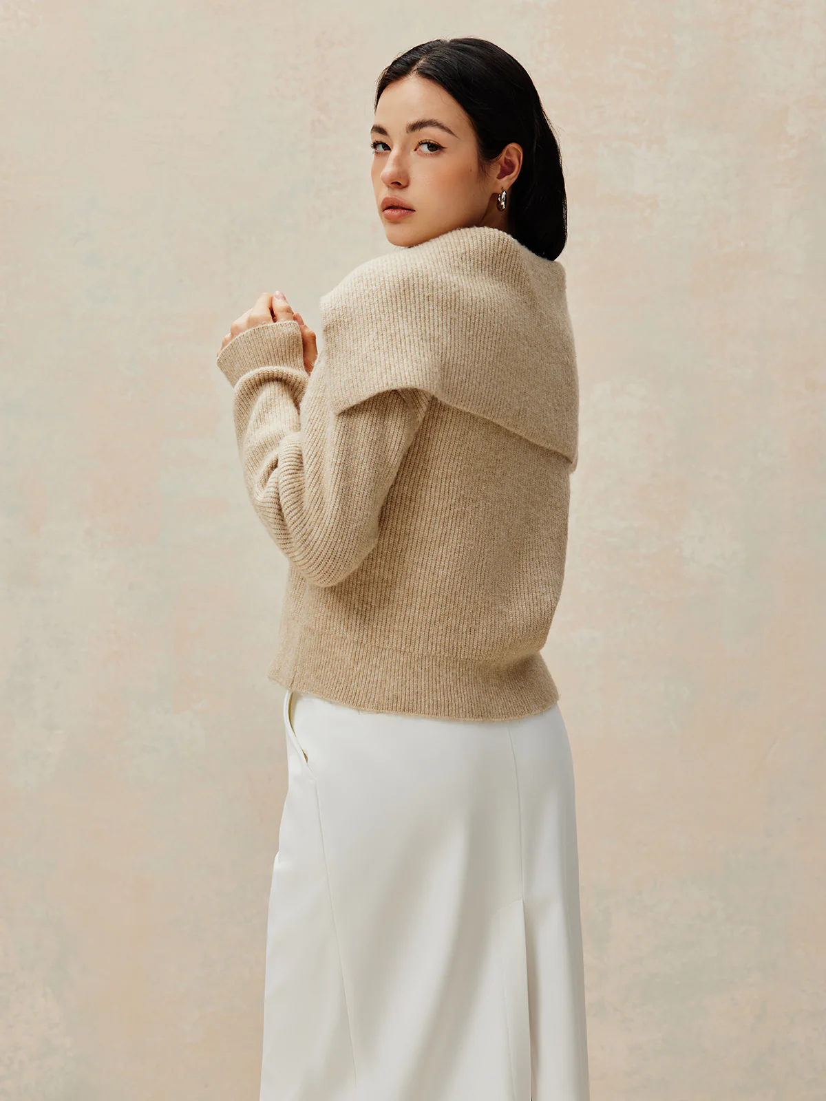 Zipper Pluffy Knit Outerwear - Image 6