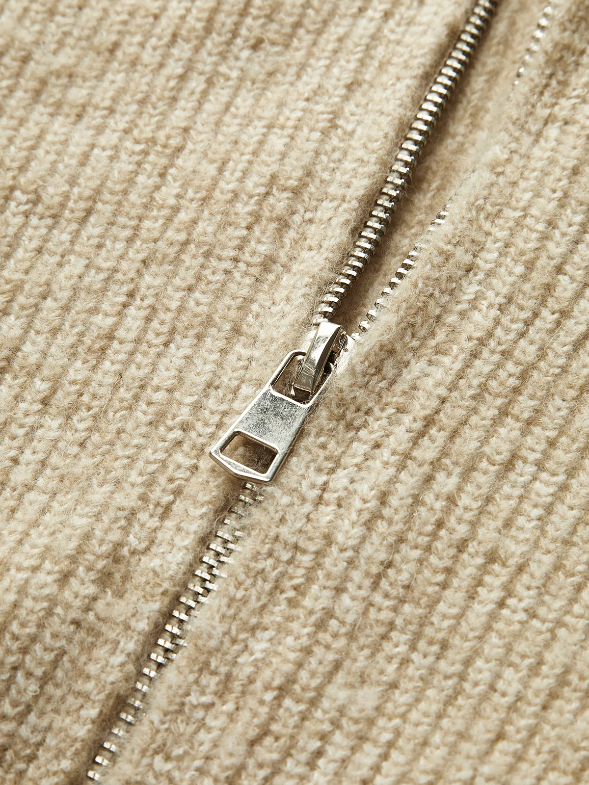 Zipper Pluffy Knit Outerwear - Image 8
