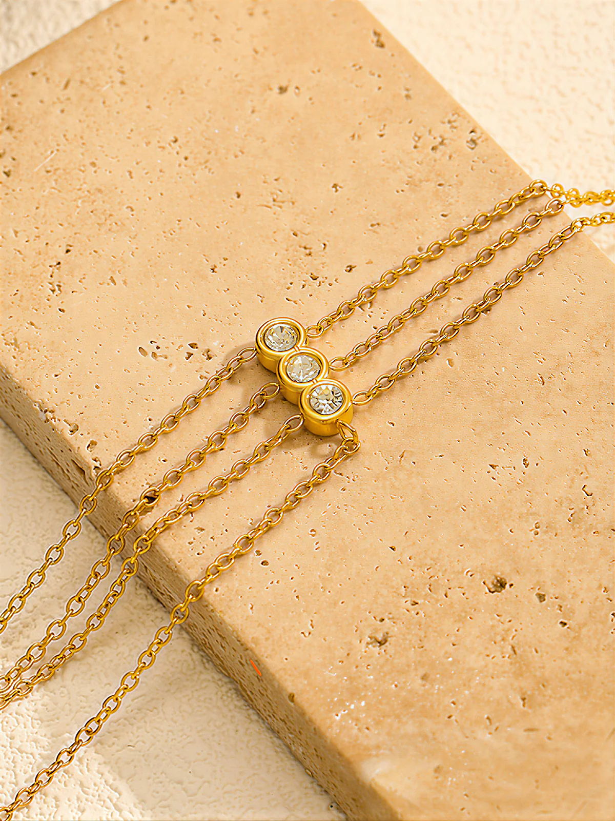 Zircon Multi-Layer Finger Chain Bracelet - Image 3