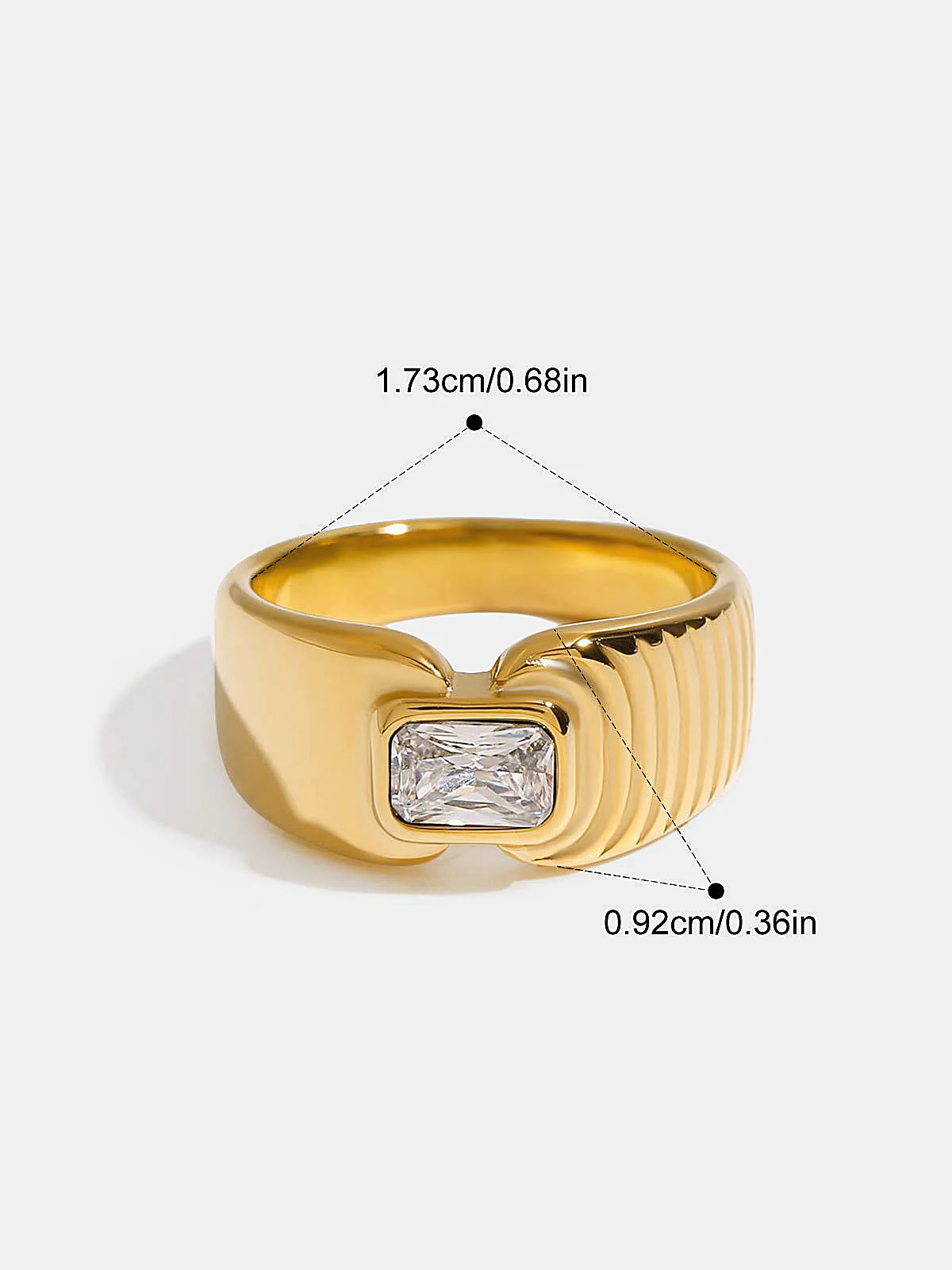 Zircon Stone Accent Band Ring - Image 3